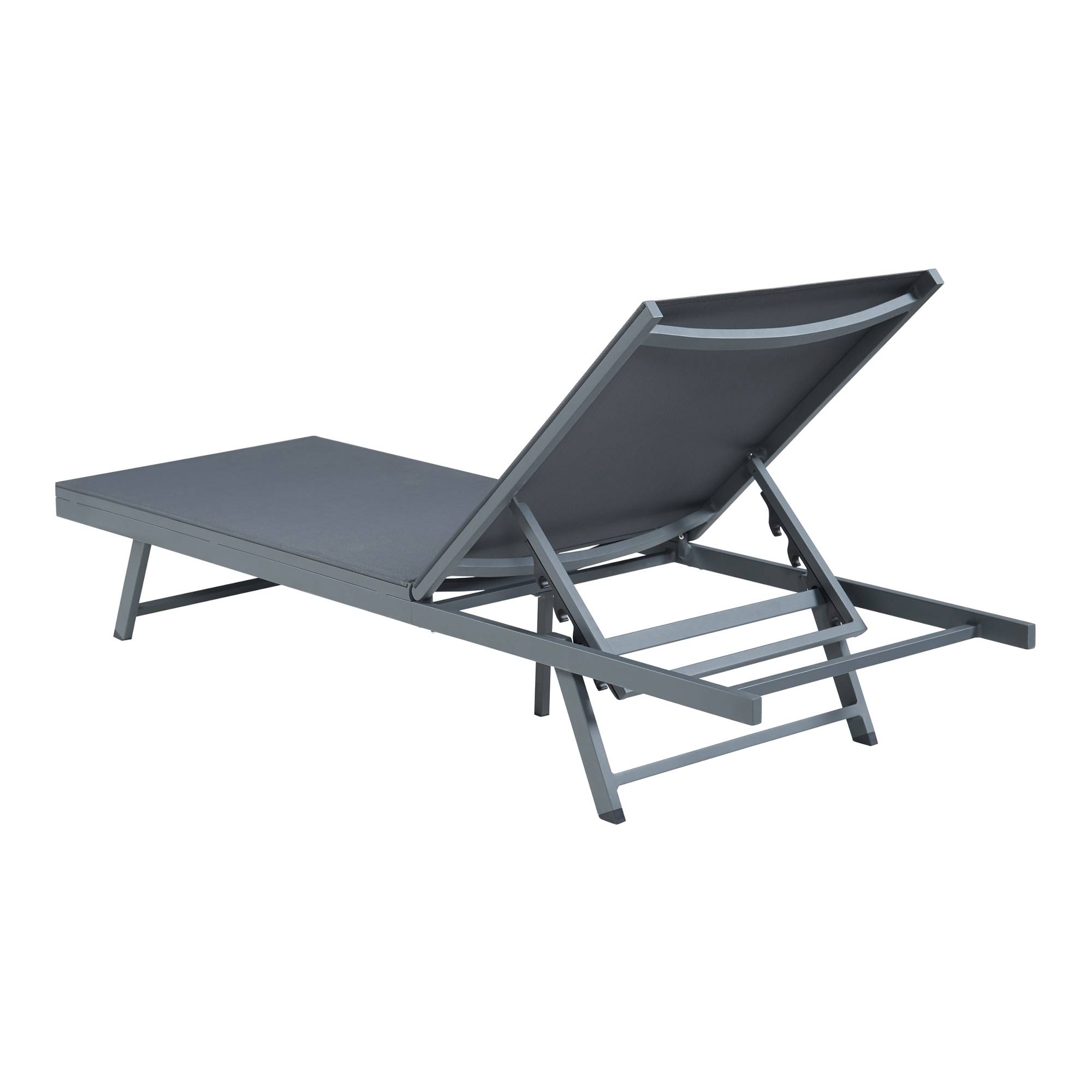 Casa.Pro - Chaise longue Baragiano avec table d'appoint anthracite gris foncé casa.pro - Image 8