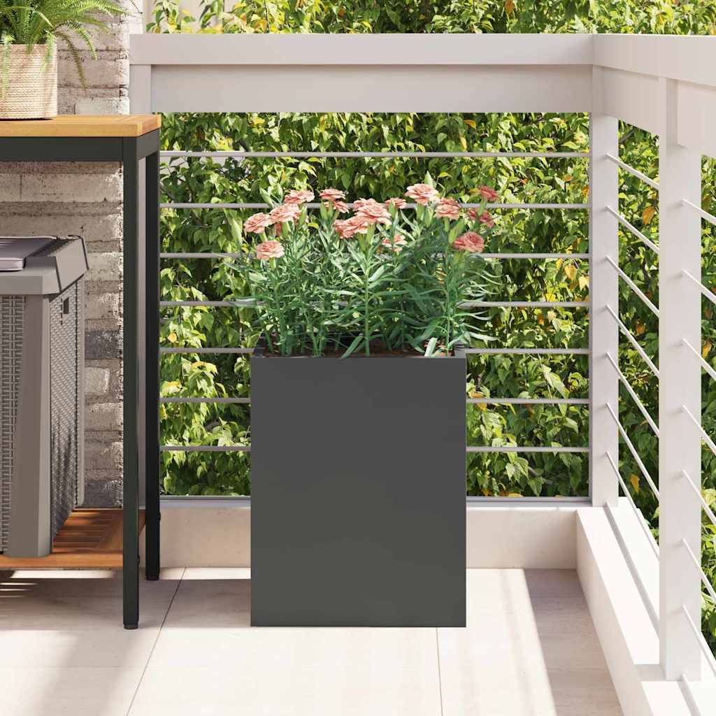 Maison Chic - Cache-pot, Pot De Fleurs Noir 32 x 32 x 40 cm Acier laminé à froid g409 - Image 4