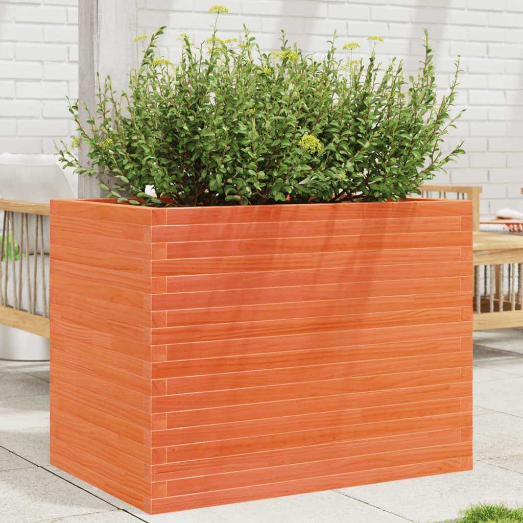 Jardinière Bois Pin Imprégné Cire Marron 90 x 60 x 68.5 cm - PANGIVO - Image 1