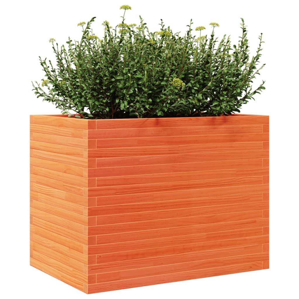 Jardinière Bois Pin Imprégné Cire Marron 90 x 60 x 68.5 cm - PANGIVO - Image 4