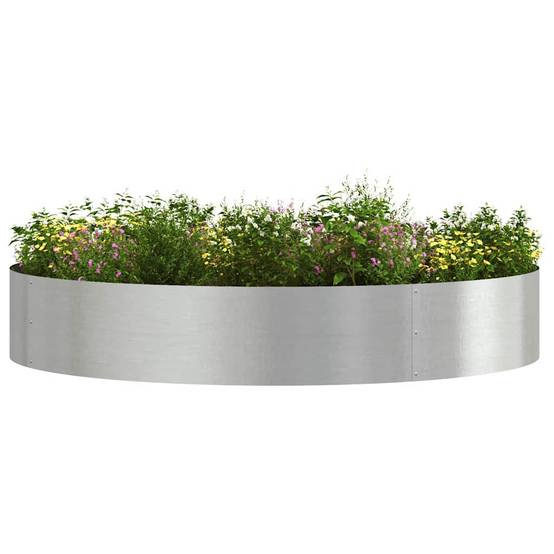 Vidaxl - Cache-pot de jardin Argent 120 x 120 x 20 cm Acier inoxydable vidaXL 873642 - Image 4