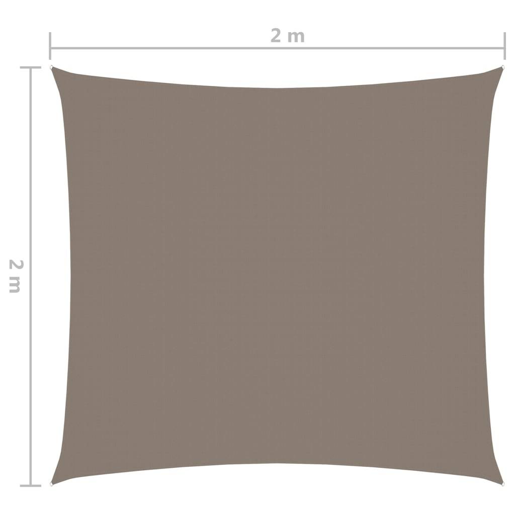 Helloshop26 - Voile toile d'ombrage parasol tissu oxford carré 2 x 2 m taupe - Image 6