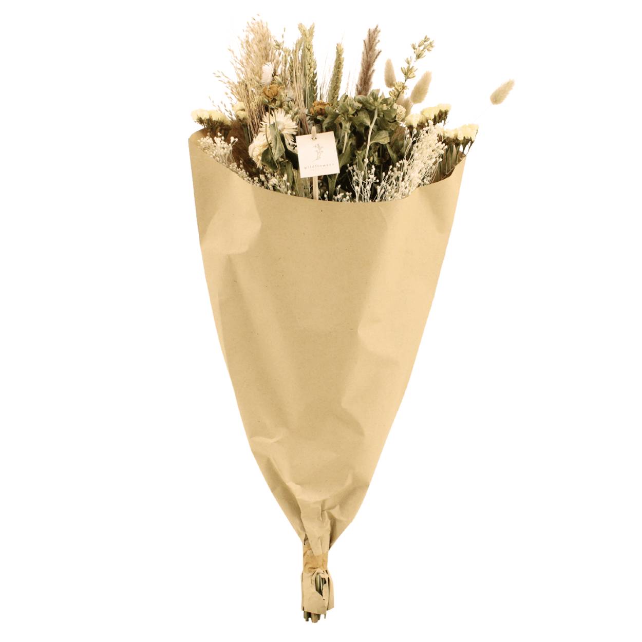 Bouquet de fleurs séchées des champs naturel - Ø25cm - ↕60cm