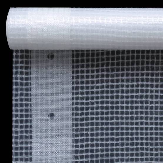 Lot de 2 Bâches de Protection Leno PEHD 260g/m² pour Tunnel de Forçage Serre Blanc 2x4 m – ComfortXL Outdoor Living - Image 3