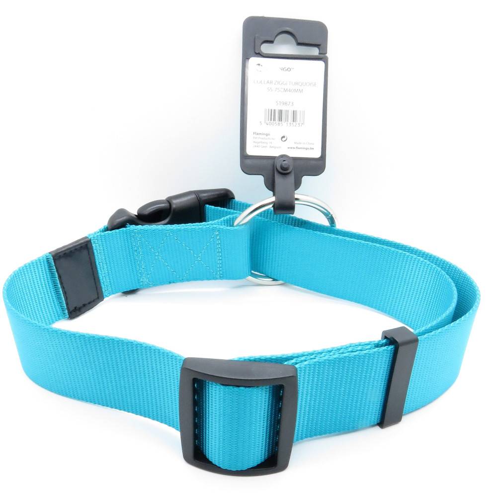 Flamingo - Collier Ziggi turquoise 55 -75 cm 40 MM  taille XXL pour chien - Image 3