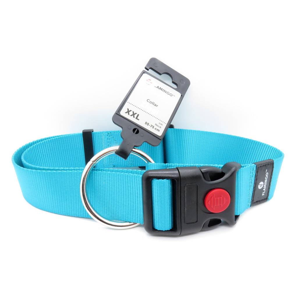 Flamingo - Collier Ziggi turquoise 55 -75 cm 40 MM  taille XXL pour chien - Image 1