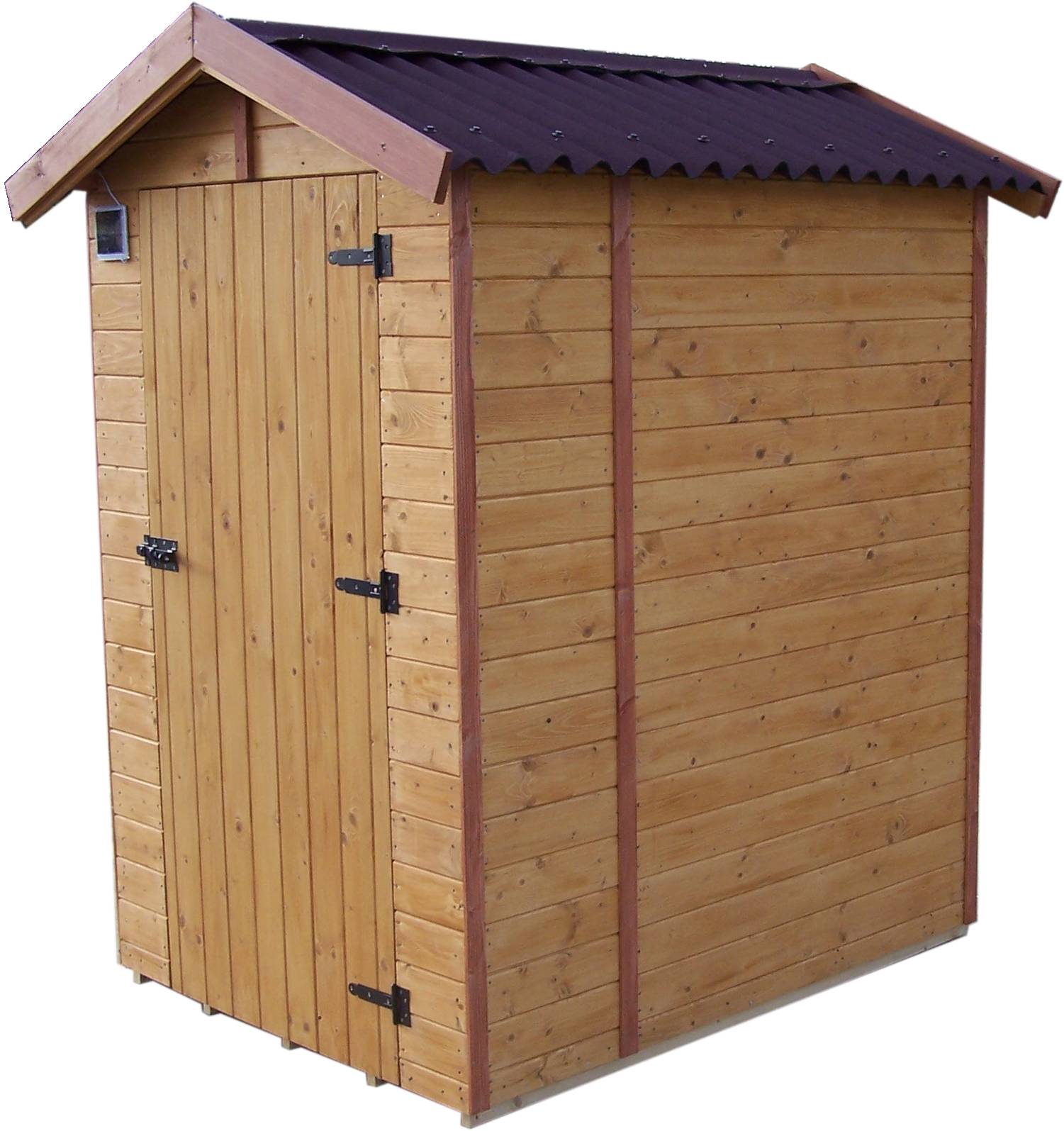 Habrita - Abri WC bois massif avec plancher / Panneau 16 mm / EDEN TOILETTES SECHES / surface ext : 2,03 m2 / toiture plaques ondulées plus grande longévité - Image 2