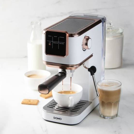 Machine a expresso 3 en 1 - DOMO - DO746K - 1350 W - 20 Bar - Blanc / Rose - Image 6