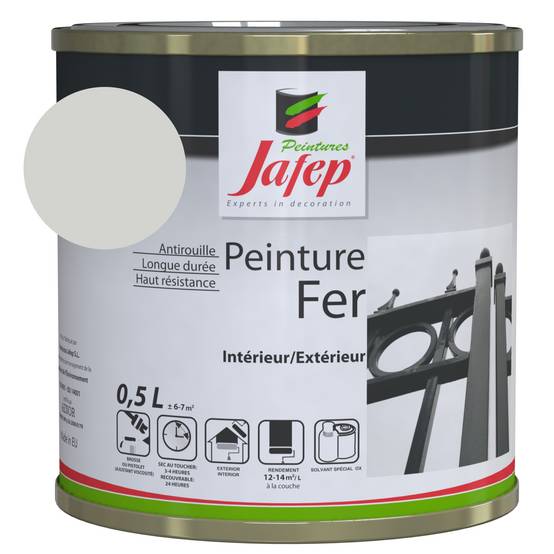 Peinture fer antirouille beige Jafep - 0,5 L - Image 1
