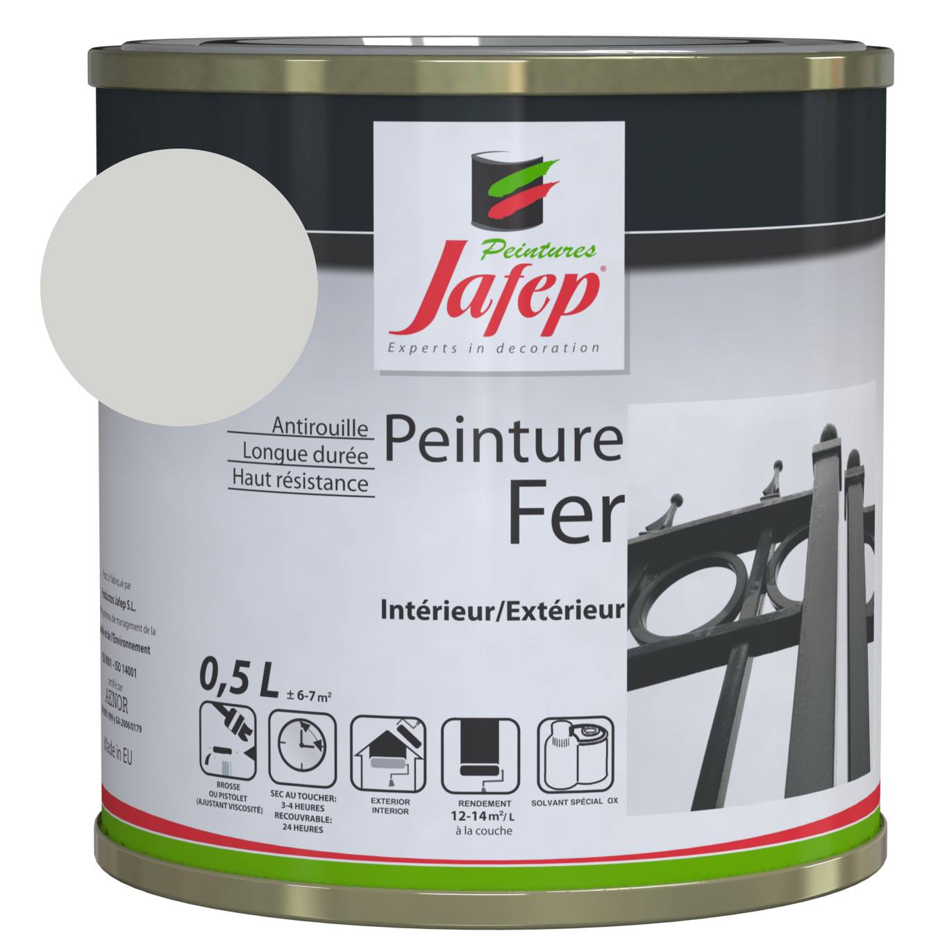 Peinture fer antirouille beige Jafep - 0,5 L - Image 1