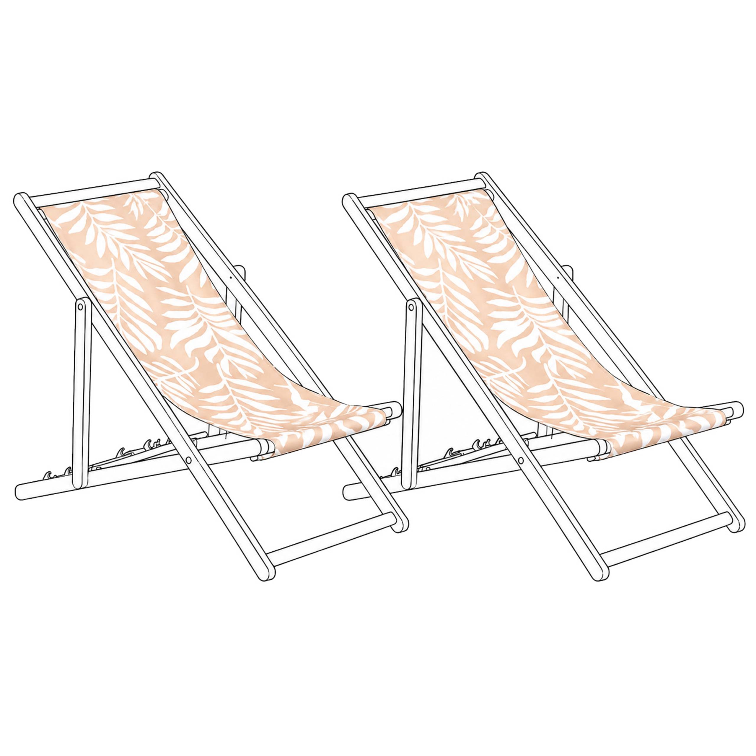 Beliani - Toile pour transat et chilienne Polyester Beige ANZIO/AVELLINO - Beliani - Image 2