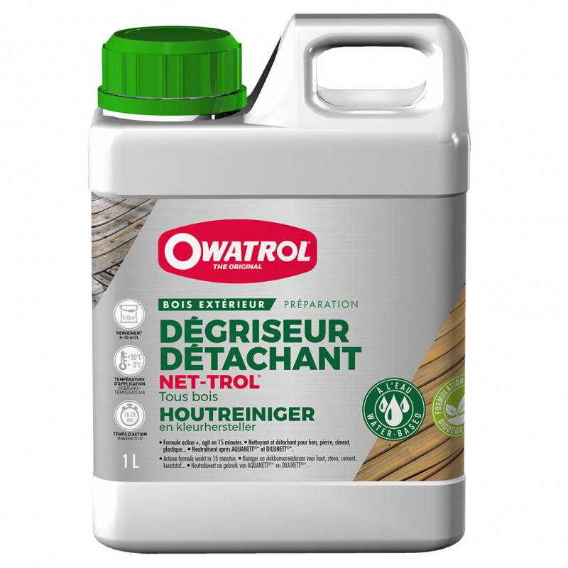 Owatrol - Dégriseur détachant NET-TROL pour bois - Contenance: 2.5 L