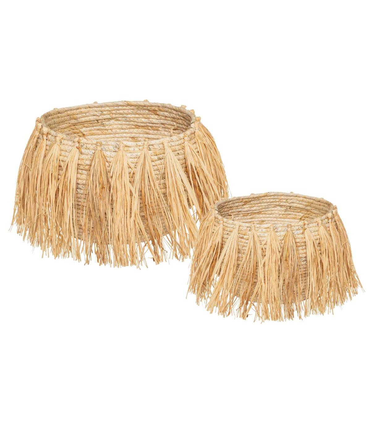 Atmosphera - Set de 2 Paniers de rangement à frange - Image 1