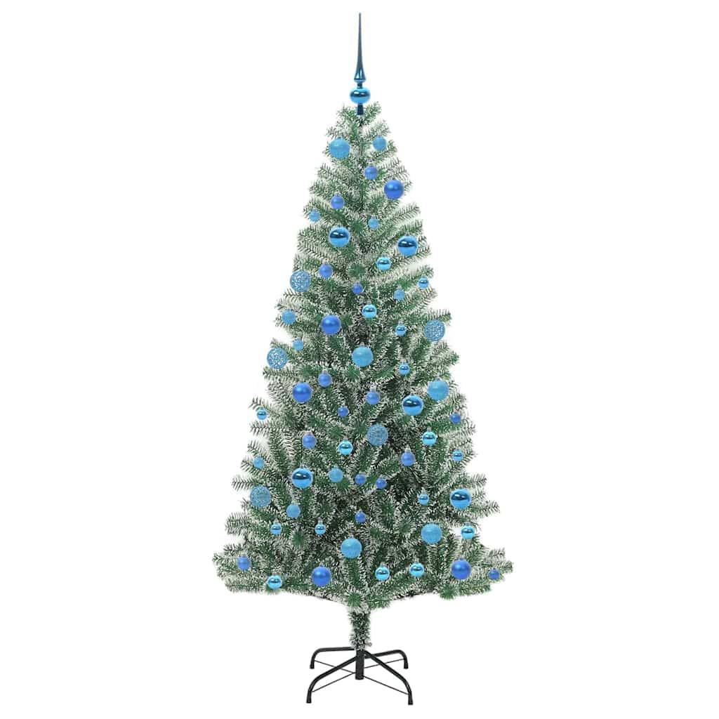 ComfortXL - Magnifique Sapin de Noël Blanc Enneigé 180 cm, Pré-illuminé LED et Décoré – ComfortXL Outdoor Living - Image 4