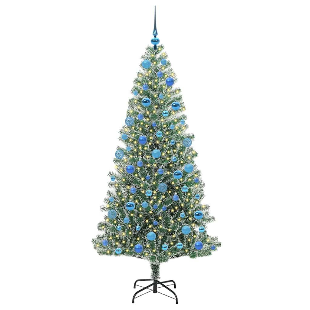 ComfortXL - Magnifique Sapin de Noël Blanc Enneigé 180 cm, Pré-illuminé LED et Décoré – ComfortXL Outdoor Living - Image 3