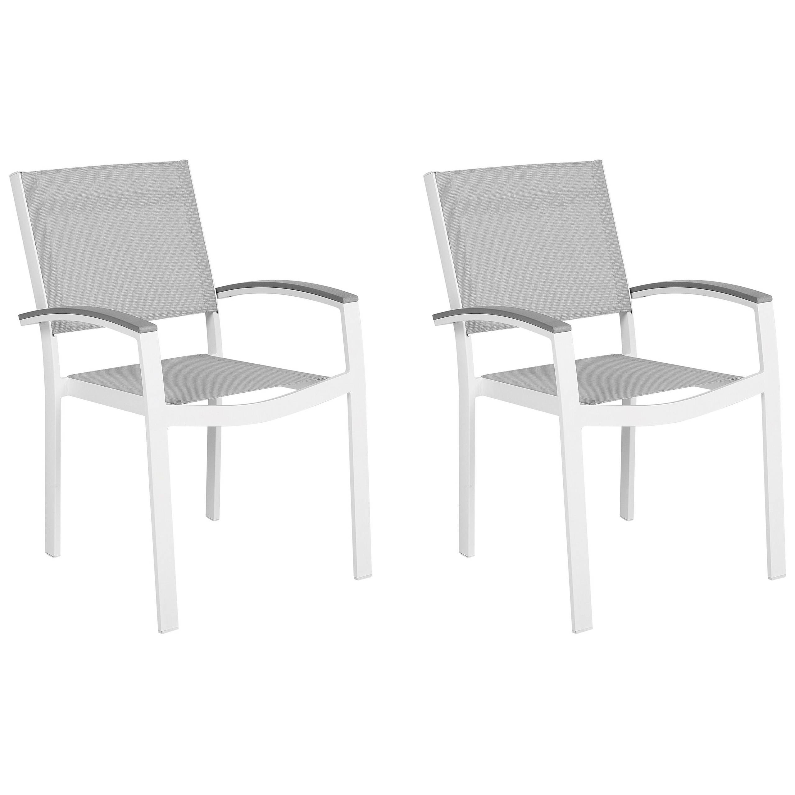 Beliani - Chaise de jardin Aluminium Gris PERETA - Beliani - Image 2
