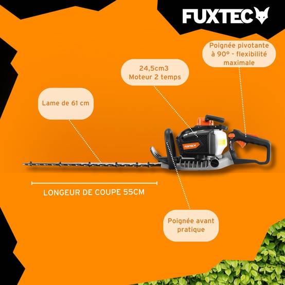FUXTEC - Taille-haies thermique professionnel - FUXTEC FX-MHP245 - 24,5cm3 850W lame 61cm - Image 6