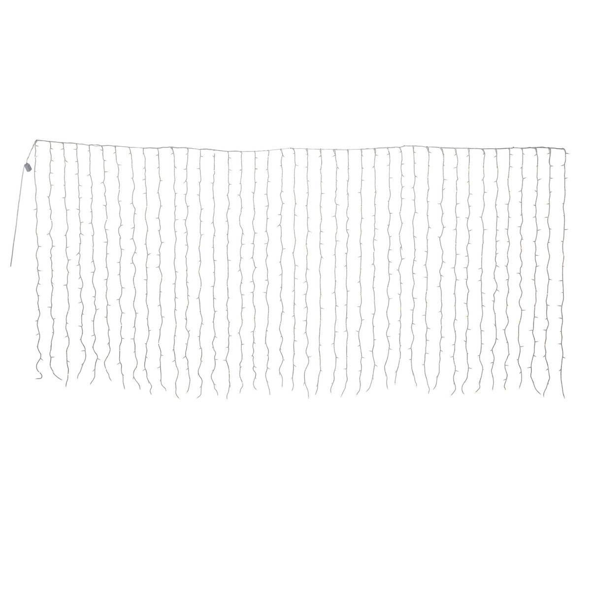 Fééric Lights & Christmas - Rideau lumineux de façade d'extérieur 4 x 2 m 800 LED blanc chaud à effets avec minuteur sur secteur - Atmosphera Créateur d'intérieur - Image 3
