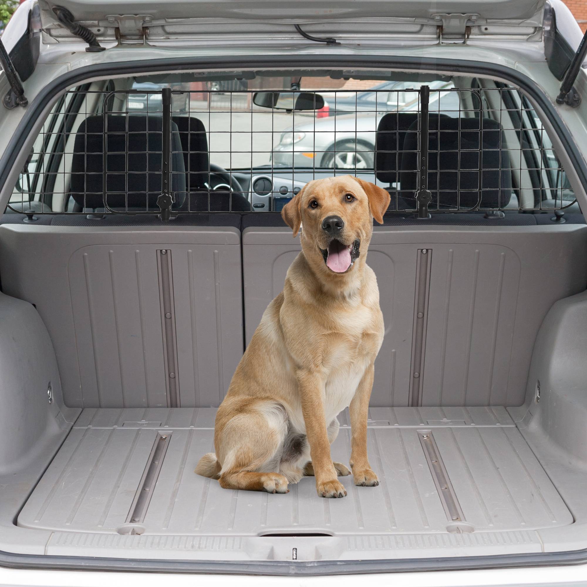 Sans Marque - Barrière sécurité chien voiture réglable universelle 91-152x30 cm noire - Image 4