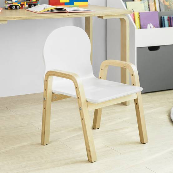 SoBuy Lot de 2 Chaises Enfant avec Accoudoirs et Dossier - Design Moderne, Hauteur d'Assise Réglable, Tabouret Enfant - Image 6