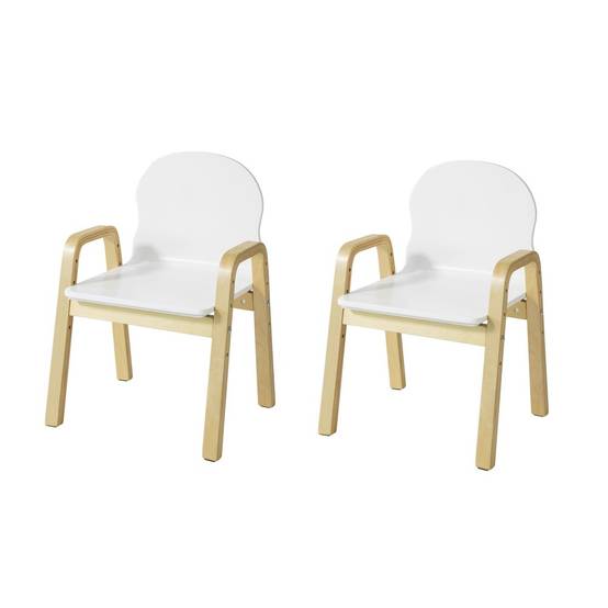 SoBuy Lot de 2 Chaises Enfant avec Accoudoirs et Dossier - Design Moderne, Hauteur d'Assise Réglable, Tabouret Enfant - Image 1