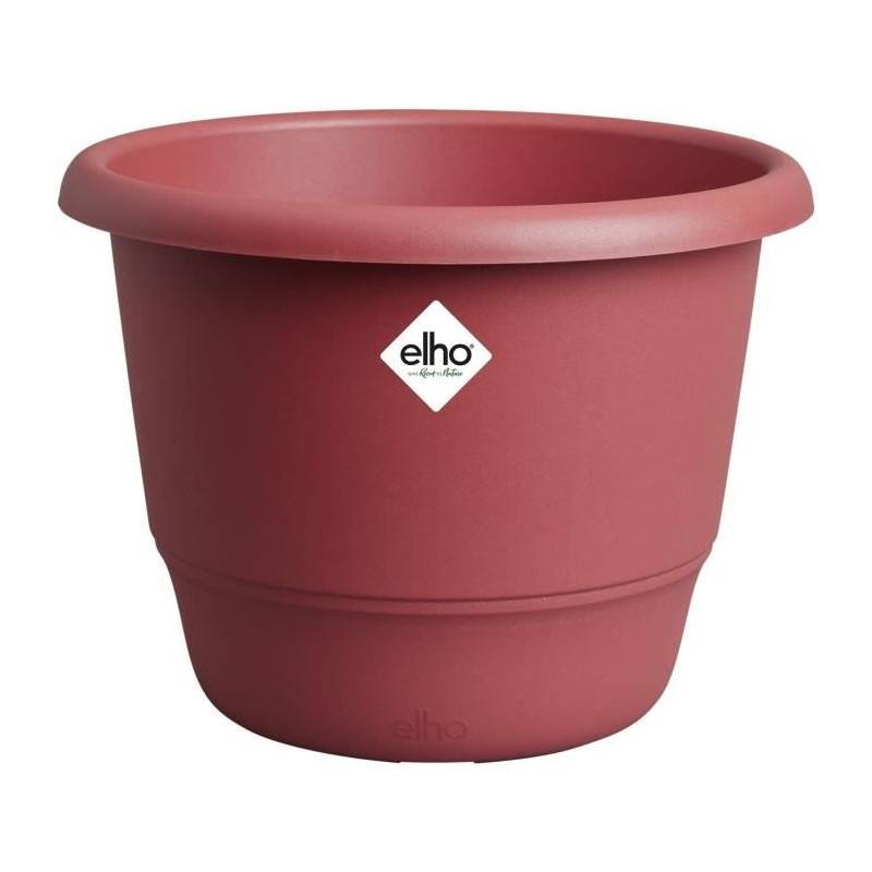 Elho - Pot De Fleurs - Elho - Amiga Rond 25 - Rouge - L 25 X B 24.5 X H 18 Cm - Extérieur - 100% Recyclé - Image 1