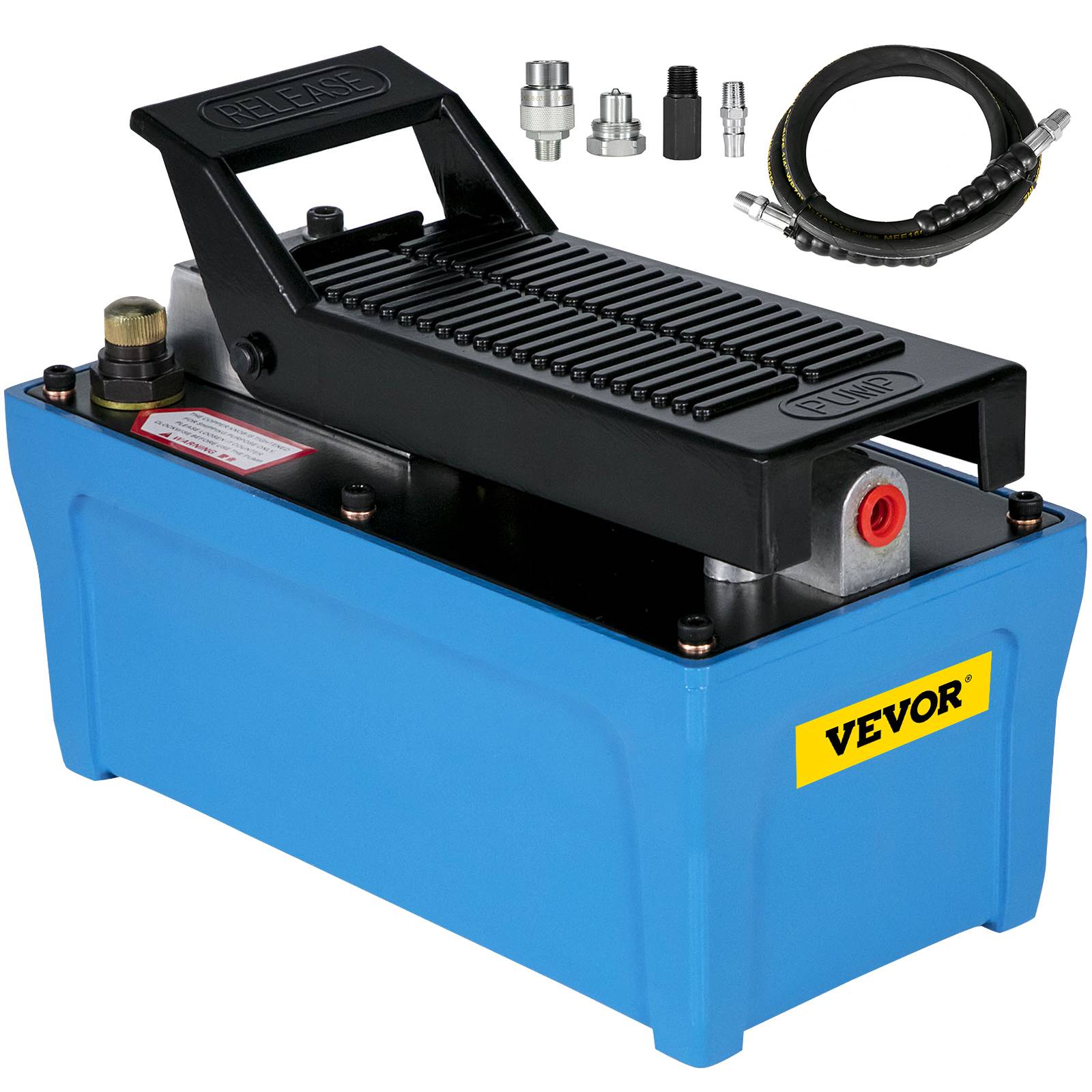 VEVOR Pompe à pied hydraulique 1.6L, 700 kg/cm². Machine à pneus voiture, 3 pédales. Pour réparation automobile. - Image 1
