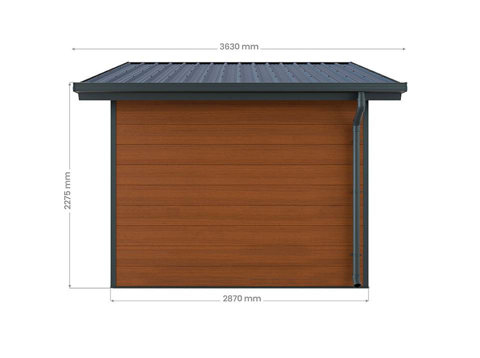 Abri de Jardin Composite ISORA - 12m2 Brun - Cabane Atelier / Abri Velo - Image 7