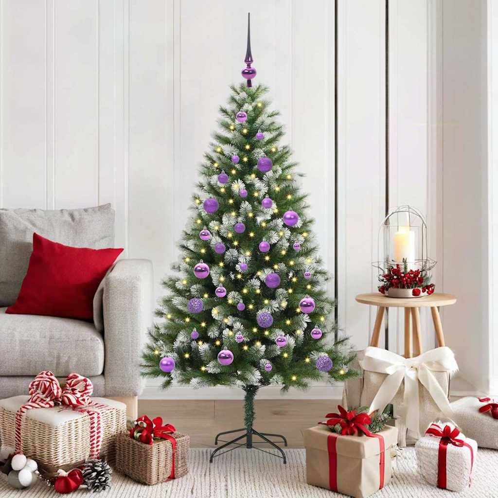 Sapin de Noël | Arbre de Noël artificiel à charnière avec neige en flocons Maison Chic - Image 2