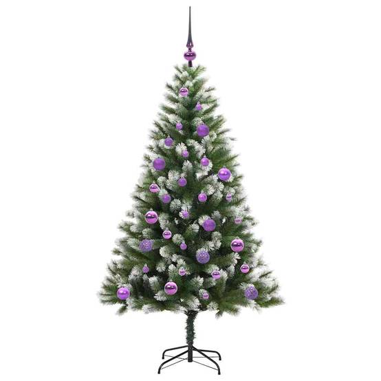 Sapin de Noël | Arbre de Noël artificiel à charnière avec neige en flocons Maison Chic - Image 4