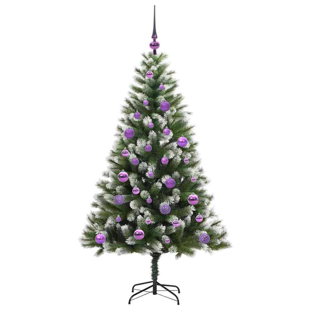 Sapin de Noël | Arbre de Noël artificiel à charnière avec neige en flocons Maison Chic - Image 4