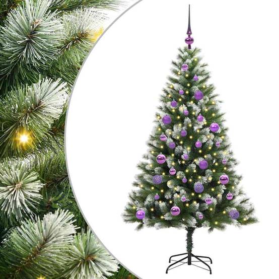 Sapin de Noël | Arbre de Noël artificiel à charnière avec neige en flocons Maison Chic - Image 1