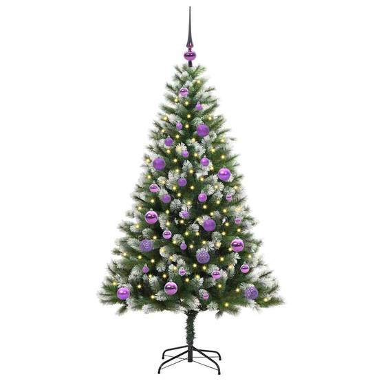 Sapin de Noël | Arbre de Noël artificiel à charnière avec neige en flocons Maison Chic - Image 3