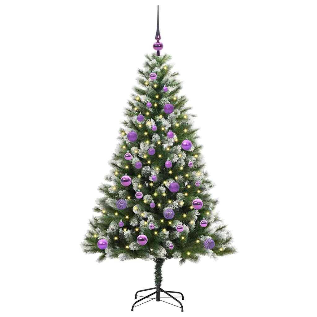 Sapin de Noël | Arbre de Noël artificiel à charnière avec neige en flocons Maison Chic - Image 3