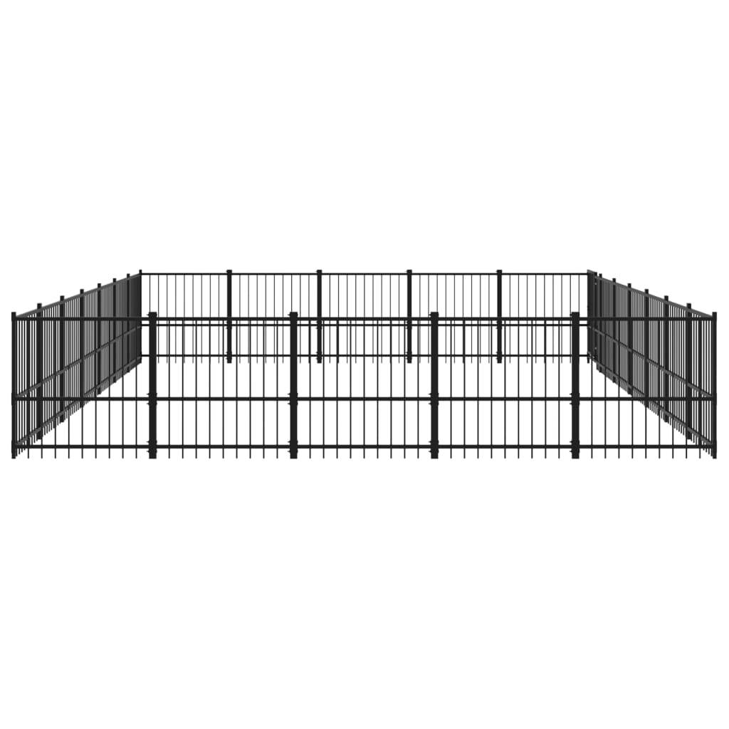 Vidaxl - Chenil d'extérieur pour chiens Acier 32,93 m² vidaXL 3124637 - Image 5