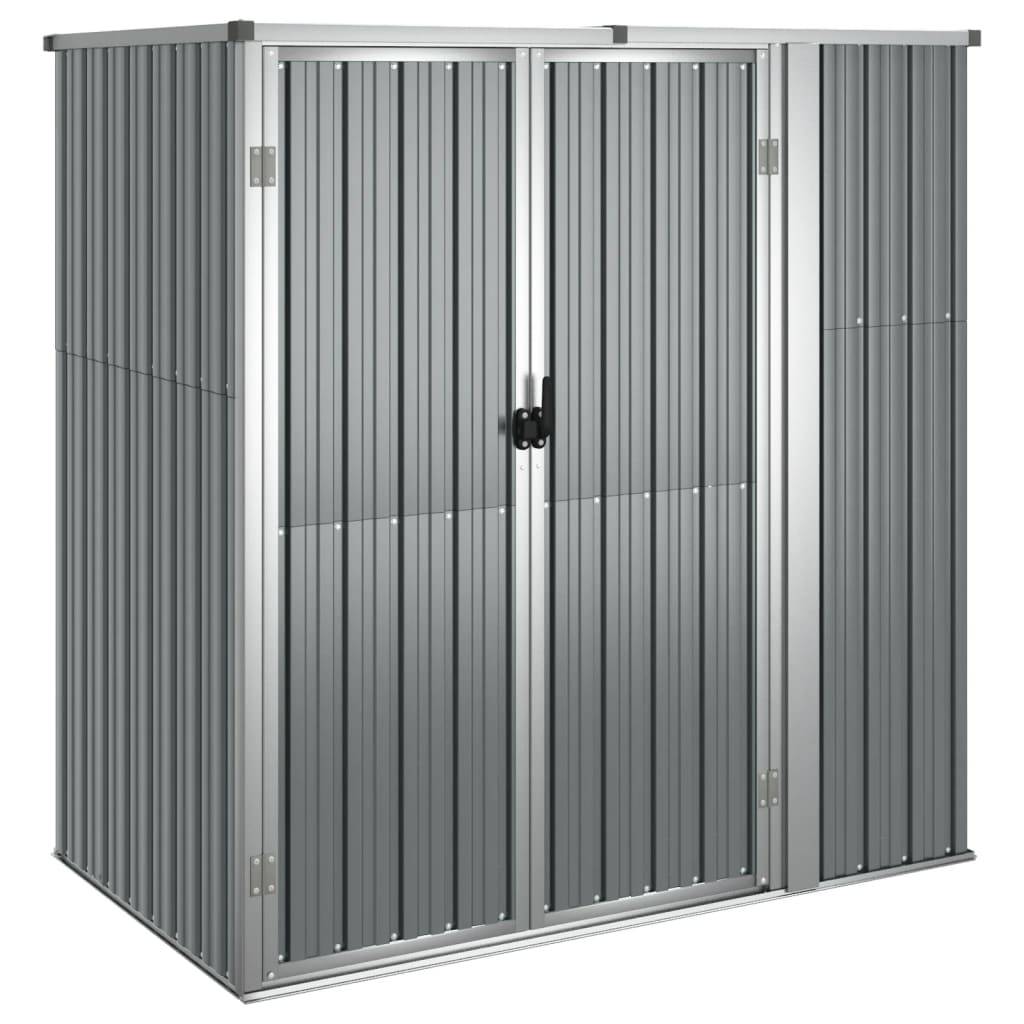 Maison Chic - Abri à outils 1.43m² - Cabane à outils - Abri de jardin Gris 161x89x161 cm Acier galvanisé MAISON CHIC - Image 1