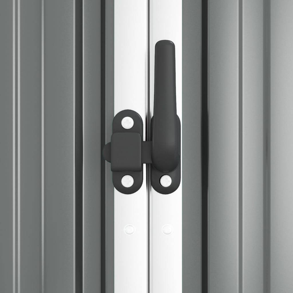 Maison Chic - Abri à outils 1.43m² - Cabane à outils - Abri de jardin Gris 161x89x161 cm Acier galvanisé MAISON CHIC - Image 6