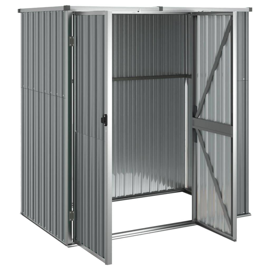 Maison Chic - Abri à outils 1.43m² - Cabane à outils - Abri de jardin Gris 161x89x161 cm Acier galvanisé MAISON CHIC - Image 4