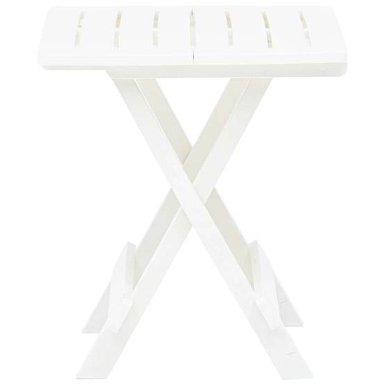 Table pliable de jardin plastique blanc 45 x 43 x 50 cm - PANGIVO - Image 3