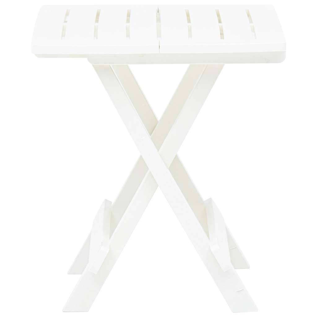 Table pliable de jardin plastique blanc 45 x 43 x 50 cm - PANGIVO - Image 3