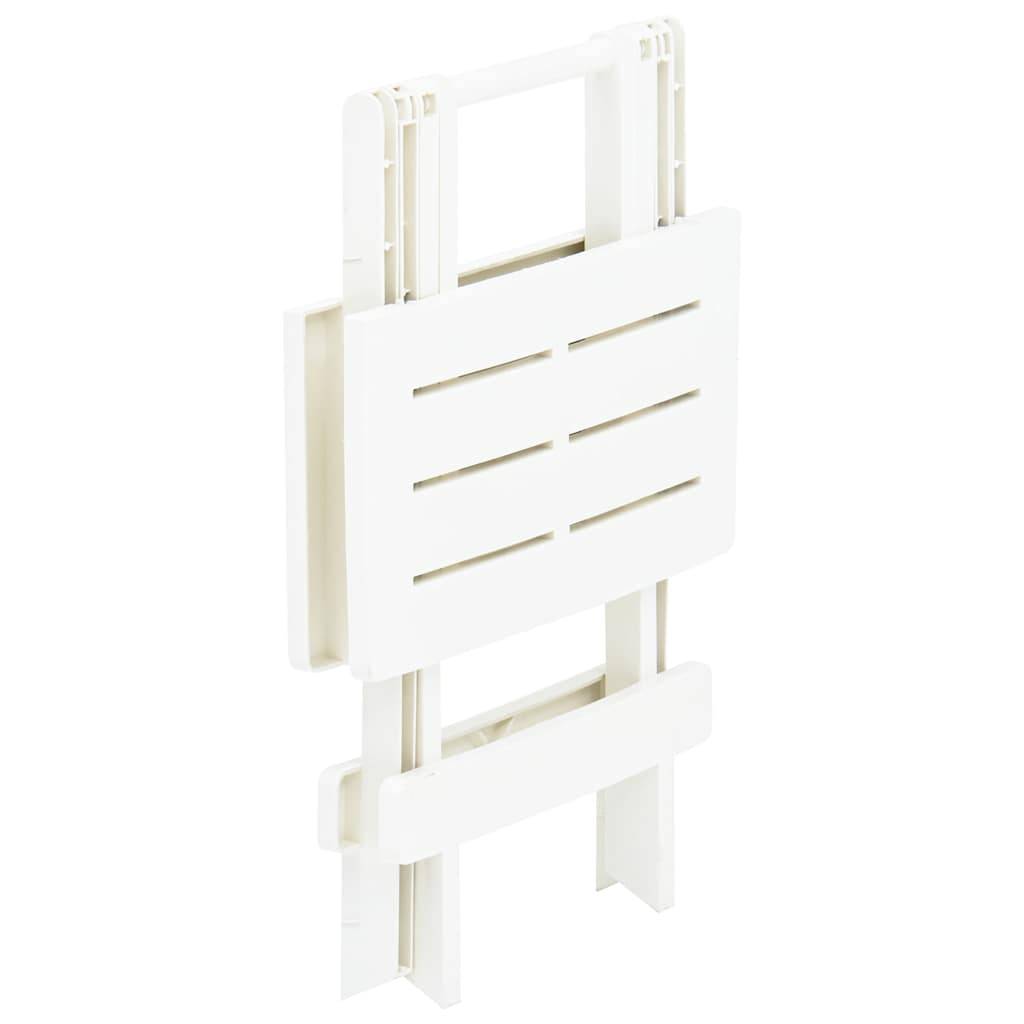Table pliable de jardin plastique blanc 45 x 43 x 50 cm - PANGIVO - Image 4