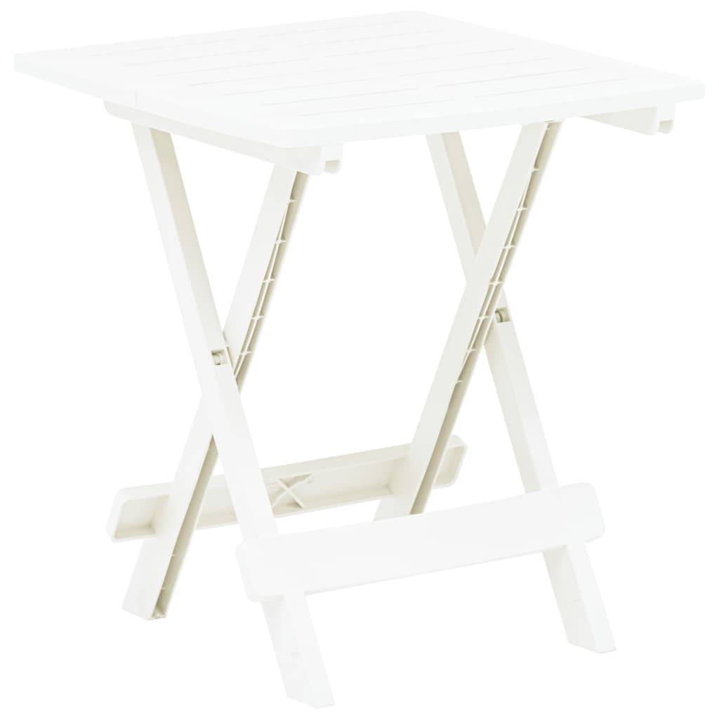 Table pliable de jardin plastique blanc 45 x 43 x 50 cm - PANGIVO - Image 1