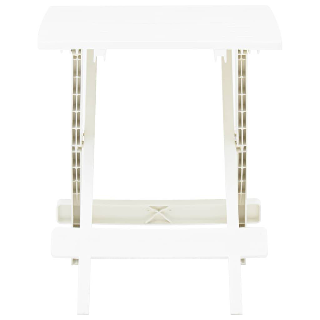 Table pliable de jardin plastique blanc 45 x 43 x 50 cm - PANGIVO - Image 2