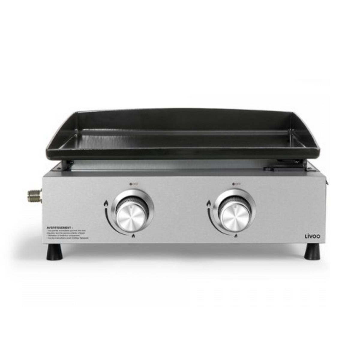Livoo - Plancha gaz 5000w plaque acier émaillé 45.5x35.5cm DOC323I Livoo - Image 1