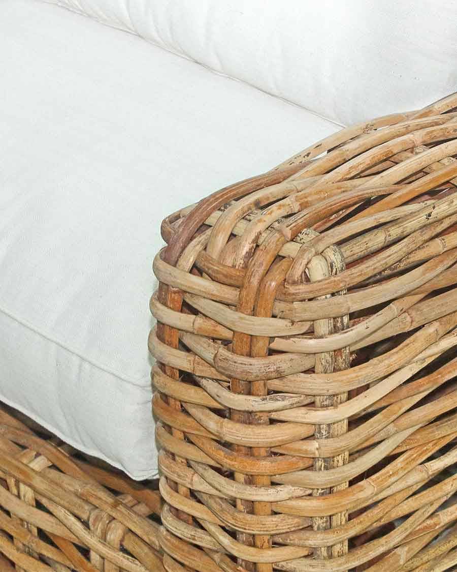 Cassiopée - Canapé de jardin en rotin 3 places - UNIQKA - Image 6