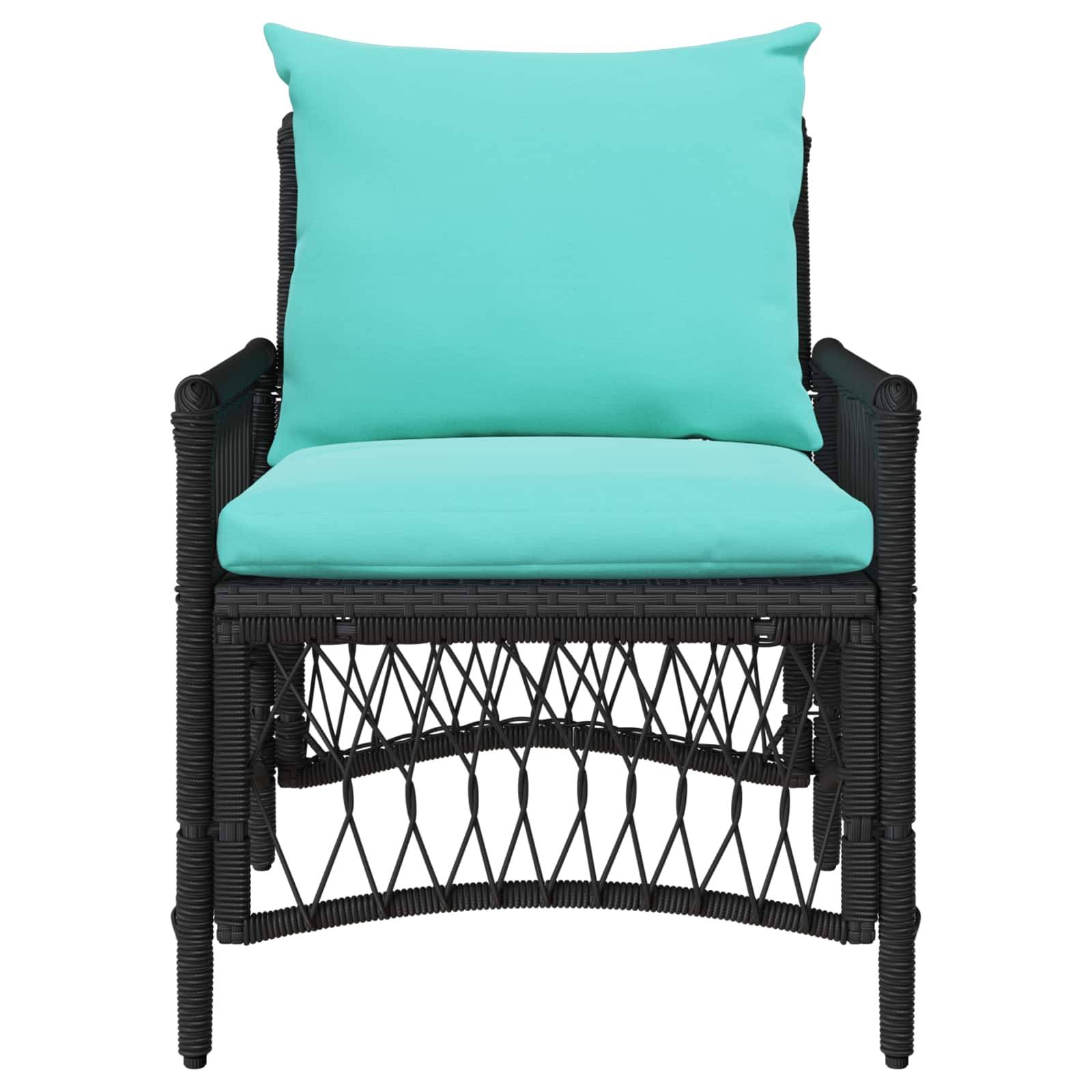 Vidaxl - Chaise de jardin Noir polyrotin vidaXL 42006225 - Image 2
