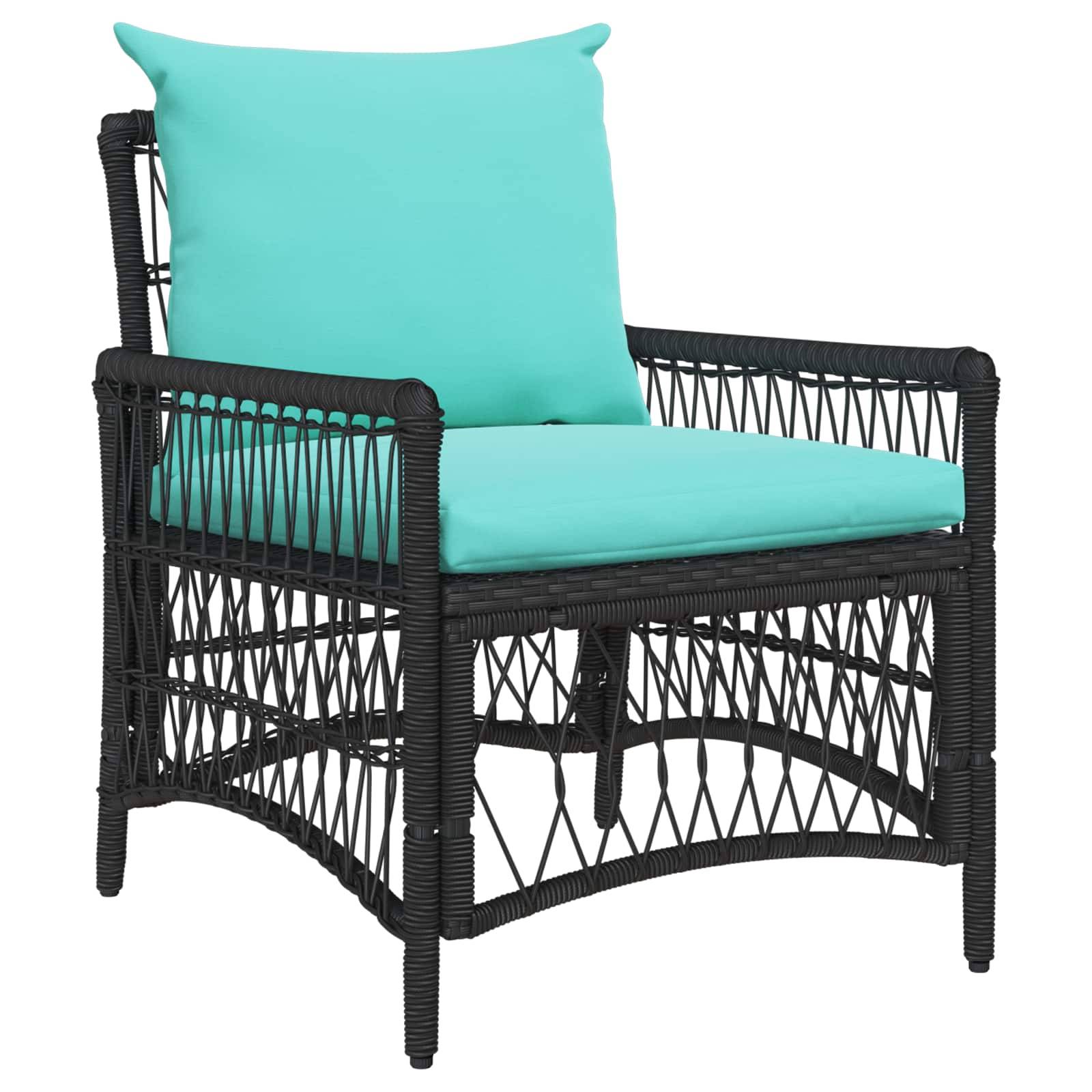 Vidaxl - Chaise de jardin Noir polyrotin vidaXL 42006225