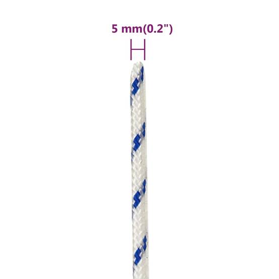 Corde de bateau Blanc 5 mm 500 m Polypropylène Maison Chic - Image 6