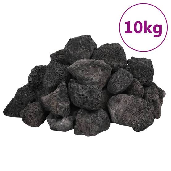 Pierres de Lave pour Aquascaping et Paillage Décoratif 10 kg Noir 3-5 cm - ComfortXL Outdoor Living - Image 2