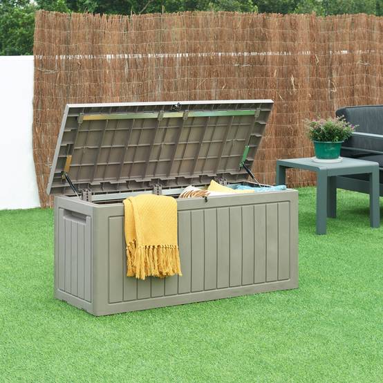 Casa.Pro - Coffre de rangement Filetto 124 x 53 x 57 cm effet bois beige casa.pro - Image 3